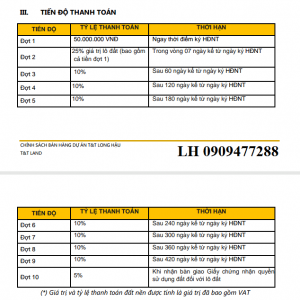 ĐẤT NỀN DỰ ÁN T&T THÁI SƠN LONG HẬU